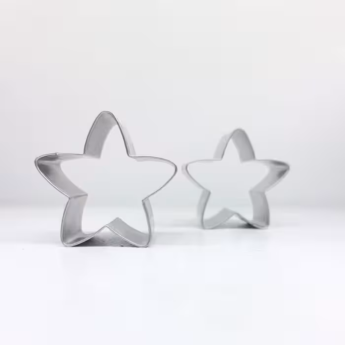 کاتر شیرینی مشهدی تک عددی طرح ستاره جنس استیل 