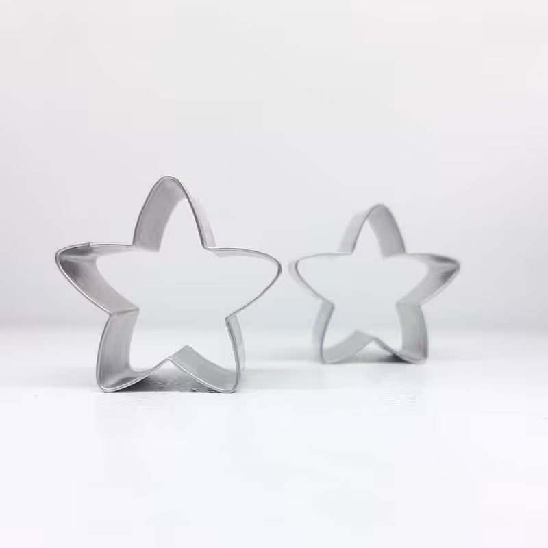 کاتر شیرینی مشهدی تک عددی طرح ستاره جنس استیل 