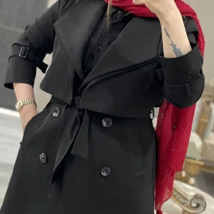 مانتو دو یقه شارمین