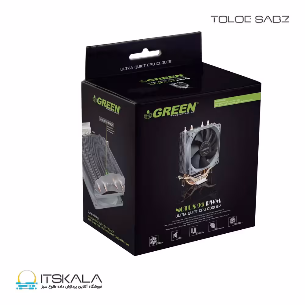 قیمت و خرید فن خنک کننده پردازنده GREEN مدل NOTUS 95 | ITSKALA
