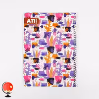 دفتر مشق 50 برگ سیمی طرح گلدان آتی