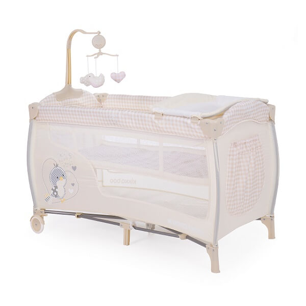 تخت و پارک Dolce sonno برند کیکابو KIKKA BOO رنگ کرم