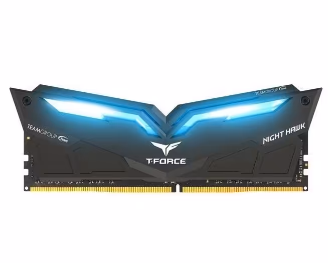 رم دسکتاپ تیم گروپ مدل T-Force Night Hawk LED با حافظه 8 گیگابایت و فرکانس 3200 مگاهرتز