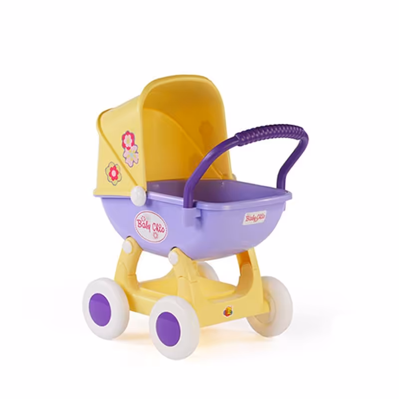 کالسکه عروسک زرد بنفش مدل 48202