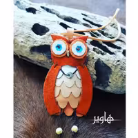 آویز چرمی ماشین طرح جغد کد 5