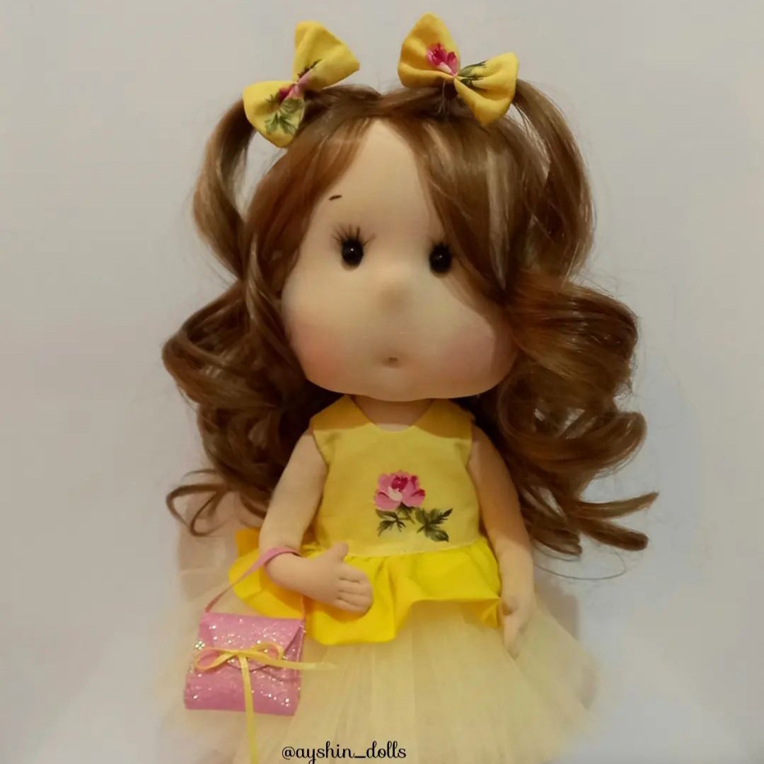 عروسک خنگول(مهربون)زرد 35 سانتی