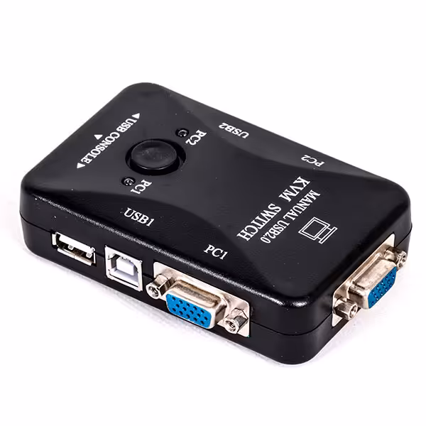 سوئیچ KVM دستی 2 پورت – رابط USBKVM Switch USB 2 port Manual
