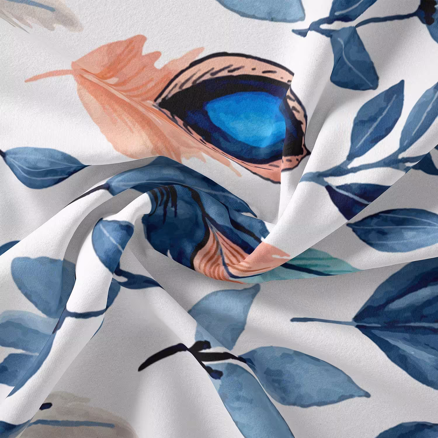 پارچه روبالشی مخمل پارچه باما طرح گل هنری  کد 5011660