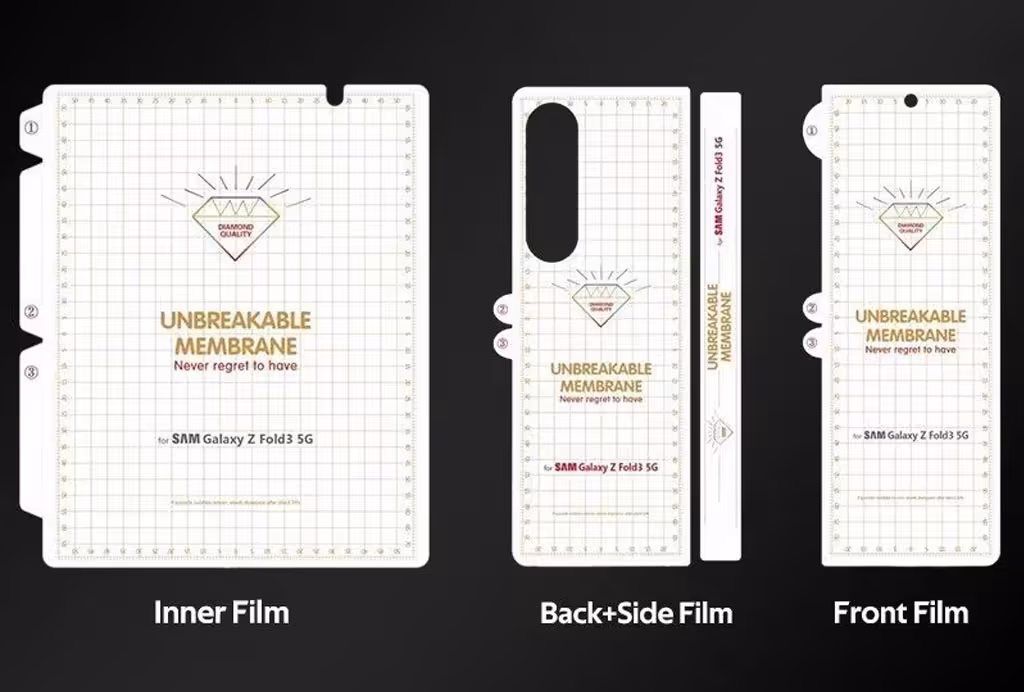 برچسب محافظ 360 درجه نانو سامسونگ گلکسی زد فولد 4/5  Samsung Galaxy Z Fold 4/5 Unbreakable Membrane Full Cover Side Transparent Film