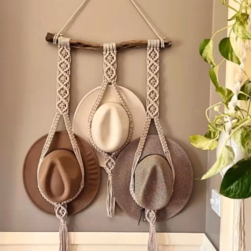 آویز کلاه مکرومه