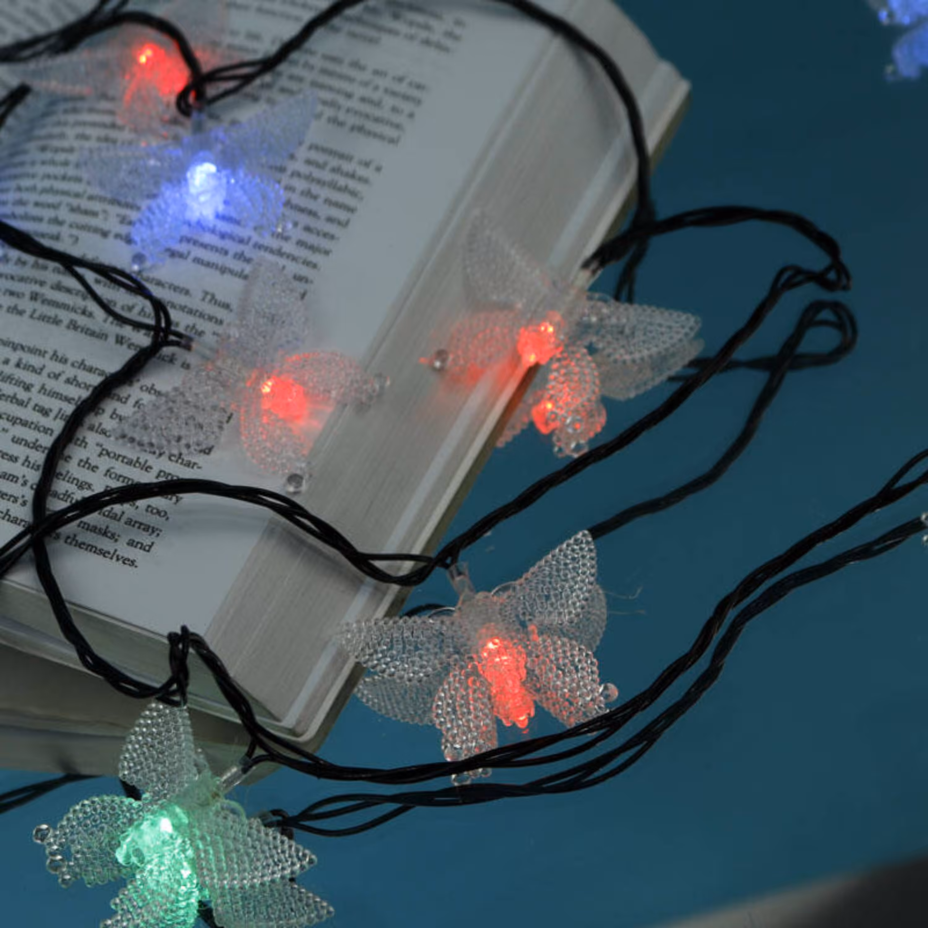 ریسه طرح پروانه فانتزی رنگی 450 سانتی متری