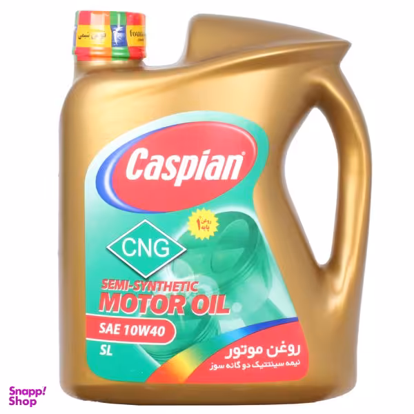 روغن موتور دوگانه سوز کاسپین مدل نیمه سنتتیک CNG_10W40_SL حجم 4 لیتر