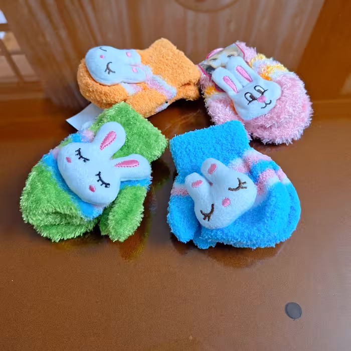 کد581 - دستکش بافت نوزادی - دستکش زمستانی دخترانه - دستکش بافت پسرانه- دستکش بدون انگشت . دستکش شصتی