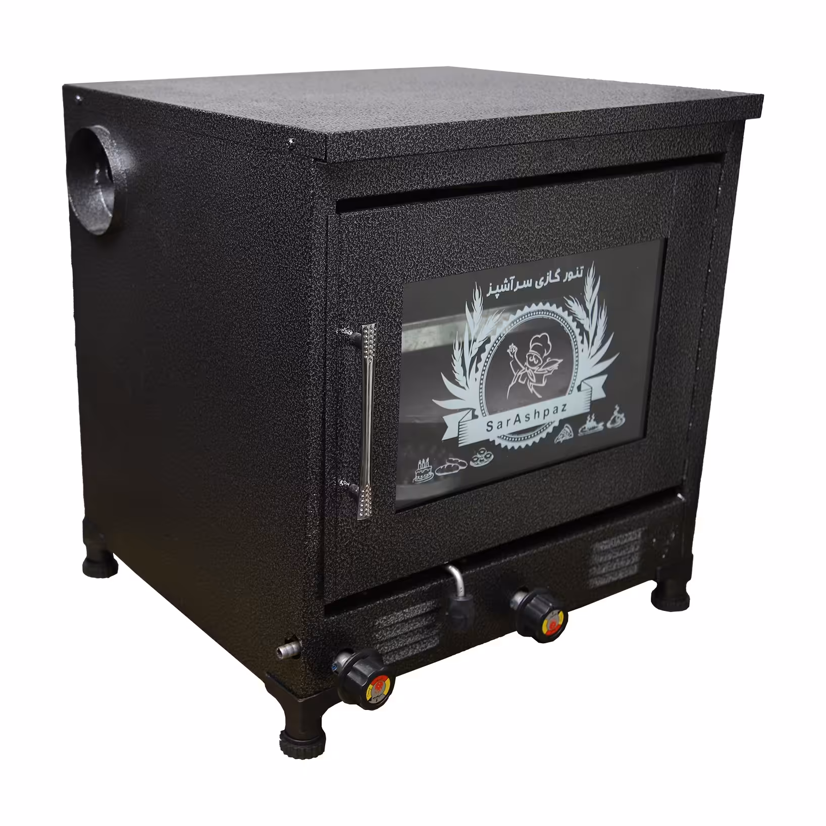 تنور گازی سرآشپز رنگی کوره ای2سینی(ورق ضخیم سفارشی) سایز متوسط