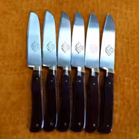 چاقو دم دستی حیدری زنجان ست  شش عددی عمده فروشی استیل  ضدزنگ  دسته جیگری 6تایی