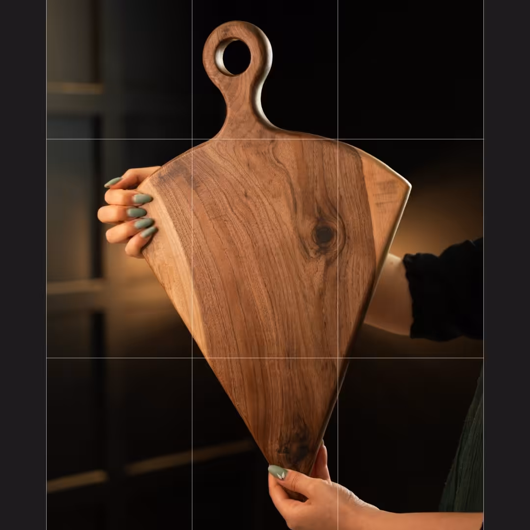 تخته ویژه آشپزی طرح فلش چوب گردو 