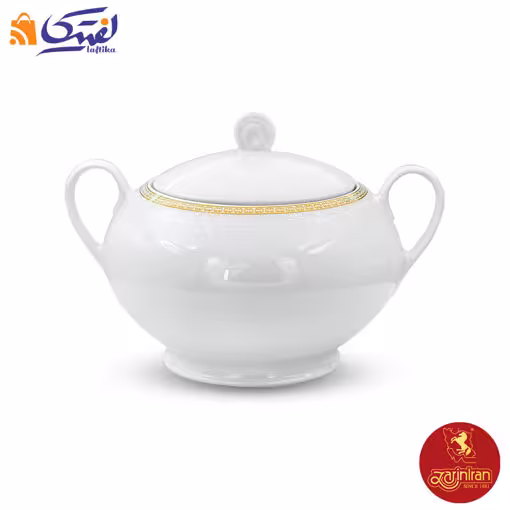 سوپ خوری چینی زرین ایتالیا اف طرح ریوا طلایی