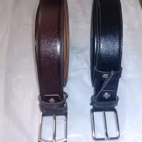 کمربند چرم  طبیعی با قلاب زبانه دار 