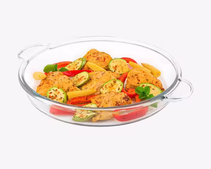 تابه گرد شیشه‌ای 3.4 لیتر لیمون کد  2236