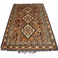 فرش دستبافت 2 متری زمینه مسی عشایر بافت شیراز کد 4009