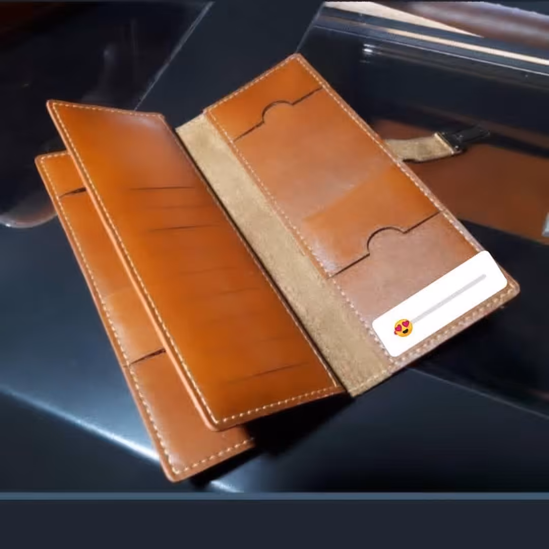 کیف دسته چک چرم دستدوز