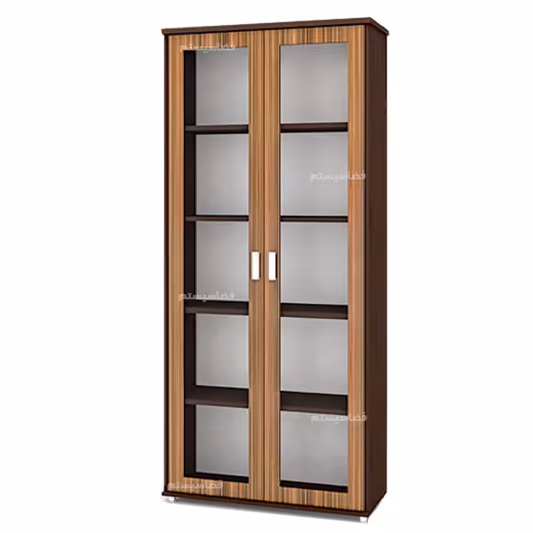 کمد اداری تمام شیشه دو درب کد 559