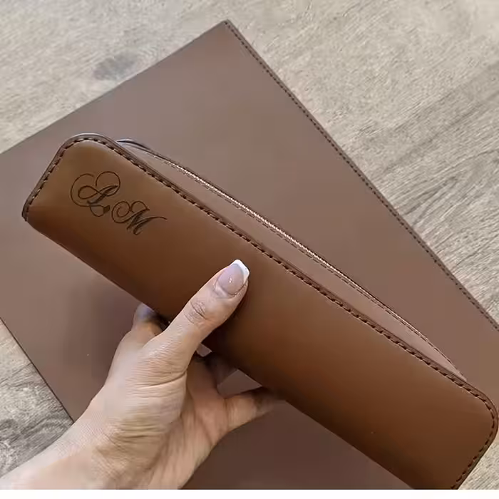 جامدادی چرم طبیعی دست دوز چرم گاوی درجه یک