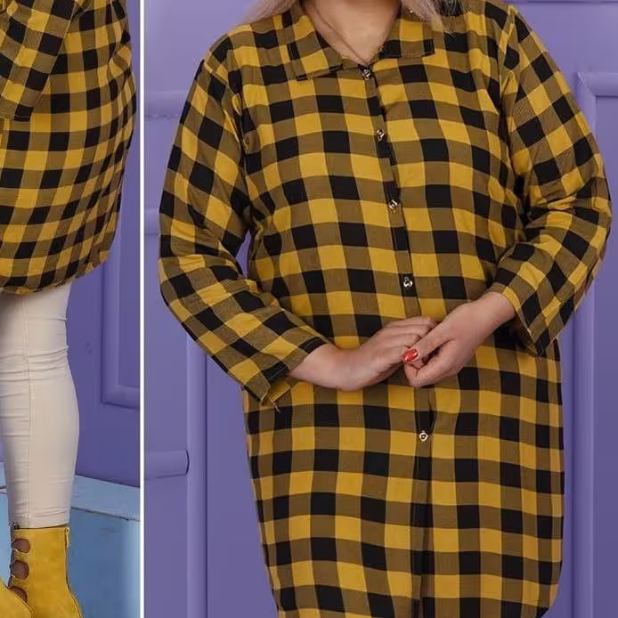 مانتو زنانه چهارخانه