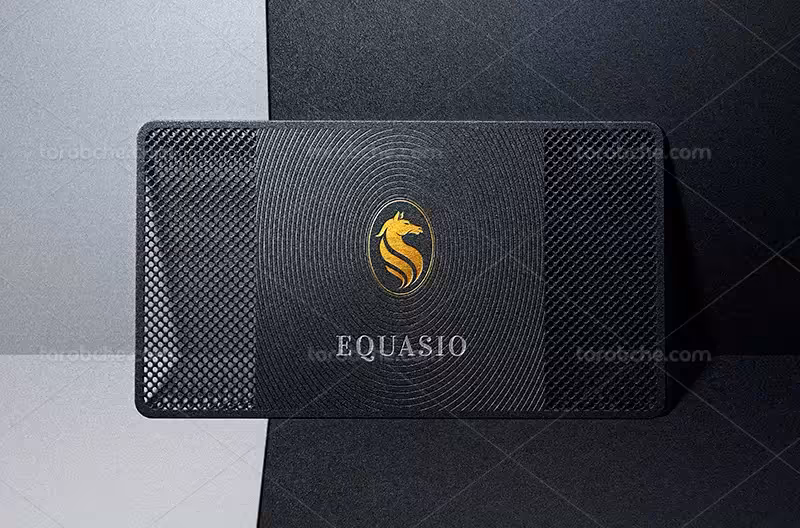 موکاپ کارت ویزیت فلزی تک رو | گرافیک با طعم تربچه