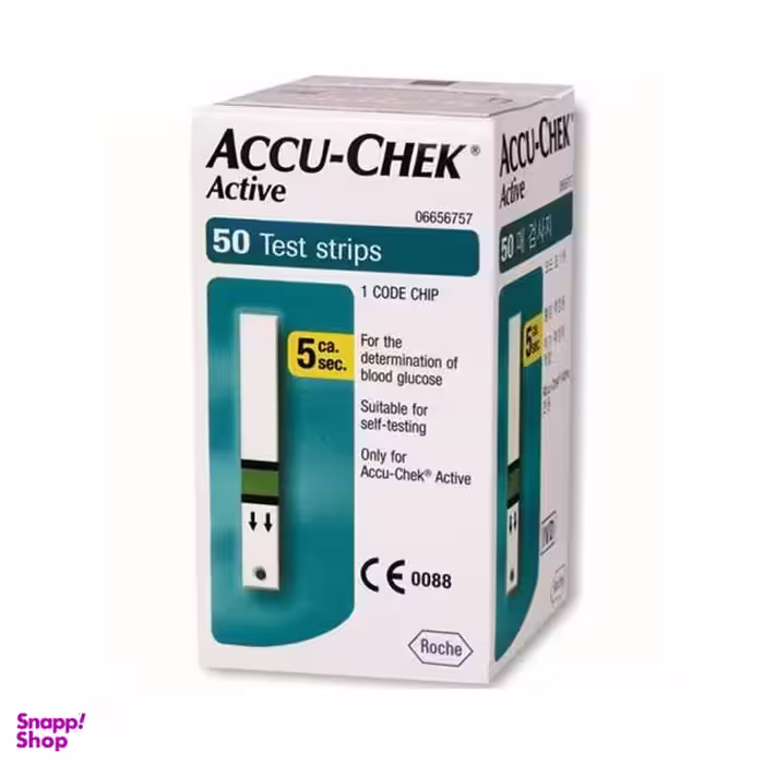 نوار تست قند خون آکیو چک (Accu-Chek) مدل اکتیو رنگ سبز