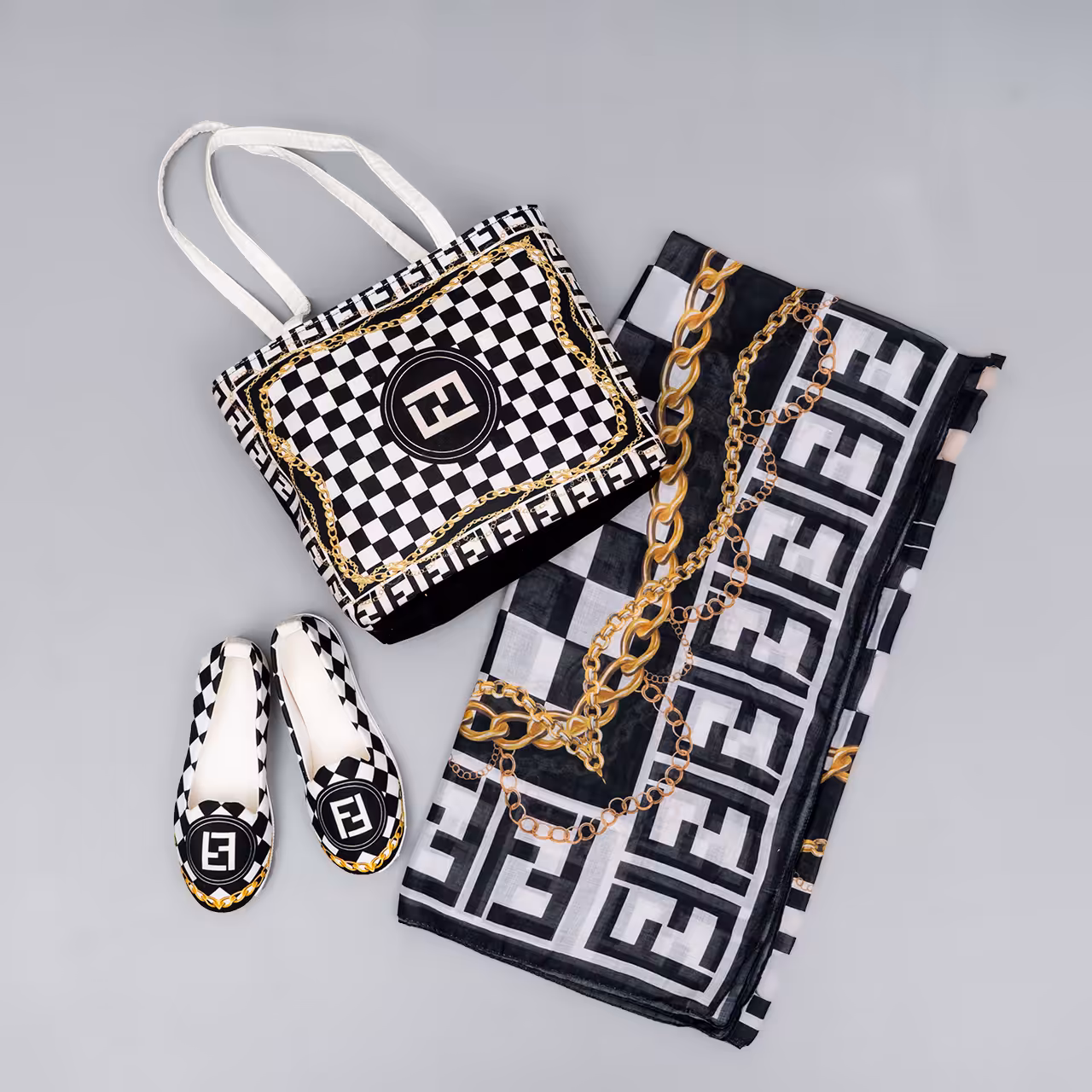 ست کیف و کفش و روسری دخترانه مدل X21