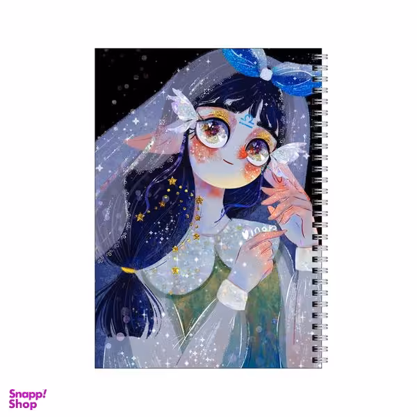 دفتر مشق 80 برگ بامبیلیپ طرح دختر چشم پروانه ای کد 7142760