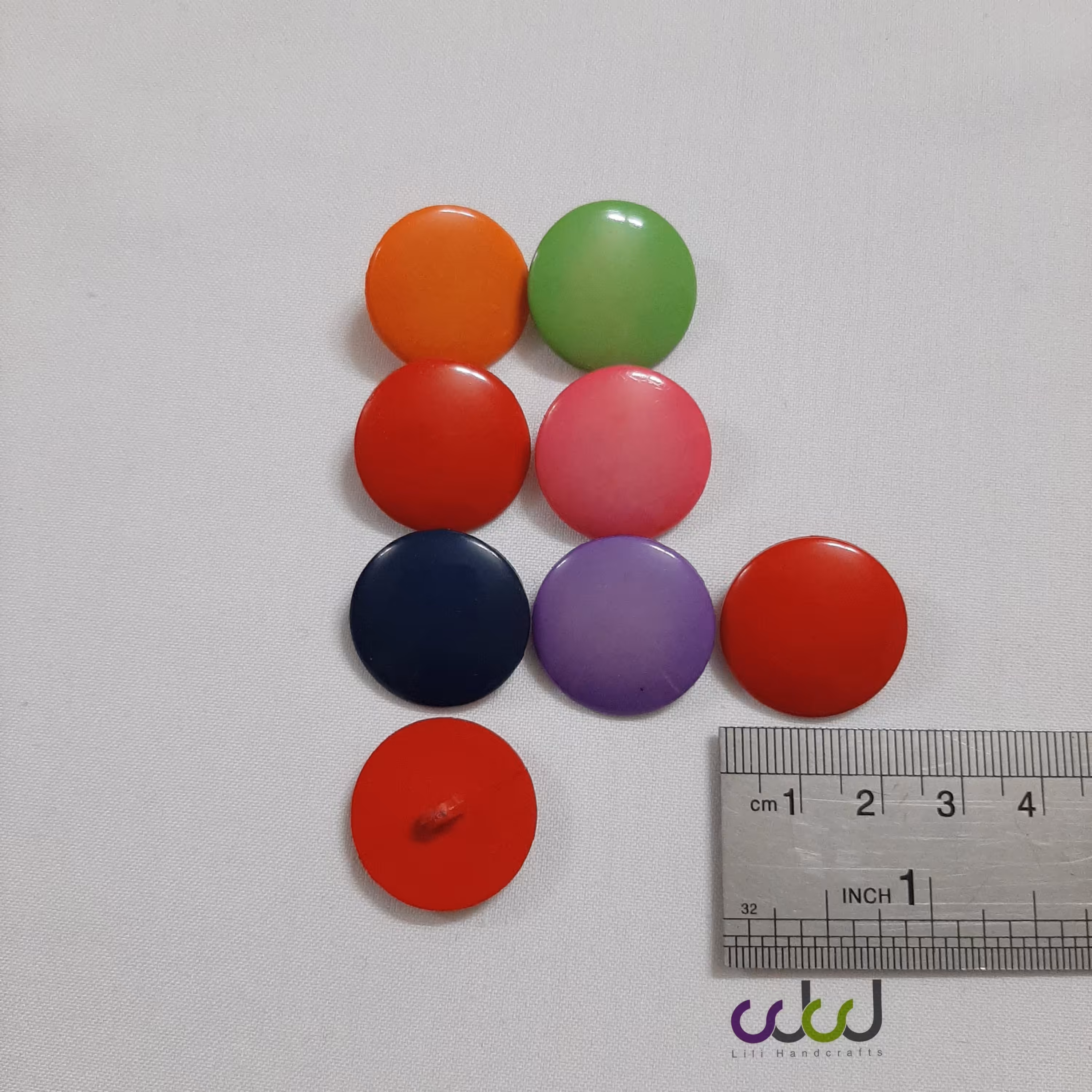 دکمه پایه دار بزرگ رنگی پلاستیکی 23mm لباس و تزئینات هنری (هر عدد) 