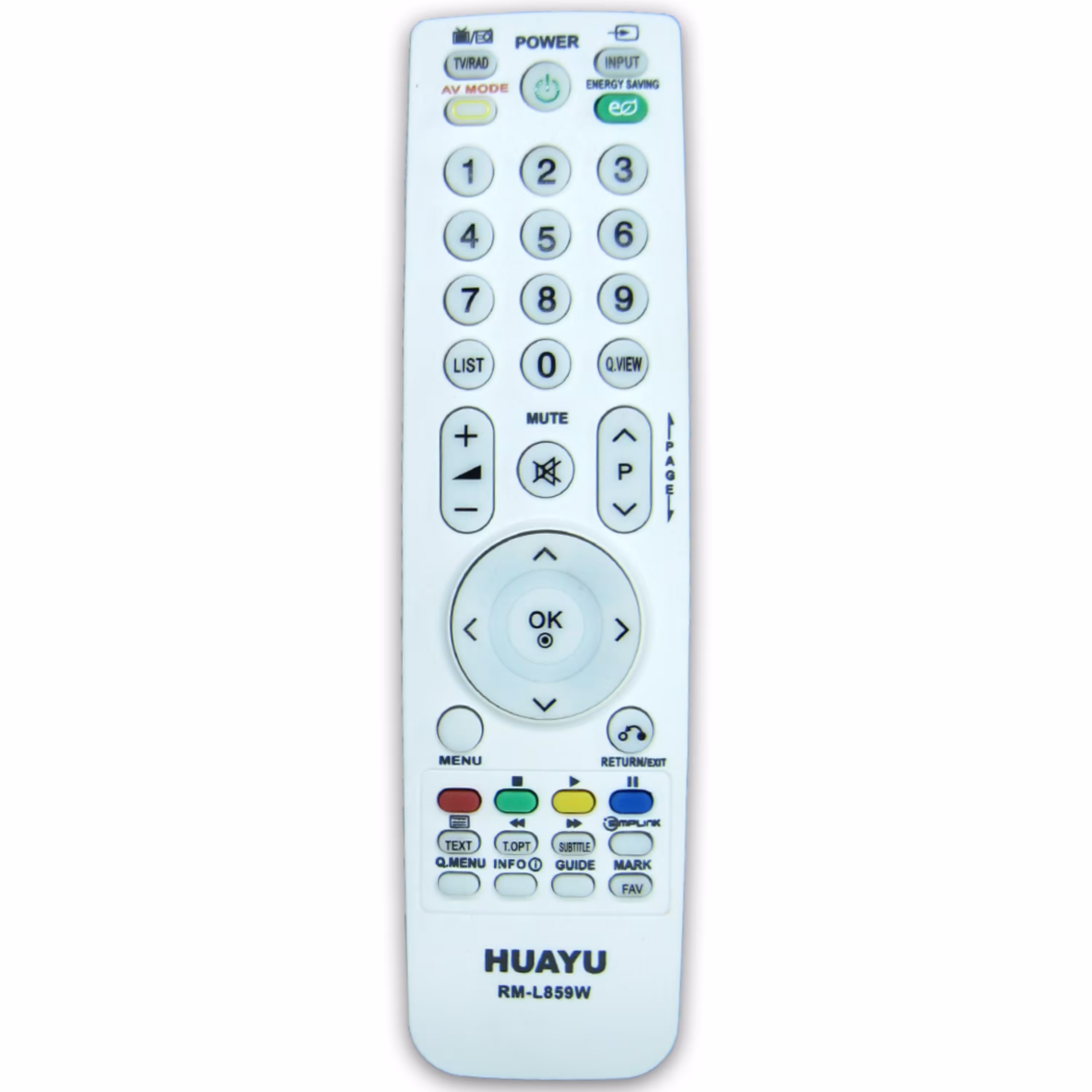 کنترل تلویزیون ال سی دی LCD و ال ای دی LED ال جی مدل (HUAYU) RM-L859W