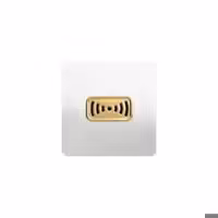 زنگ ملودی توکار مدل کریستال سفید دکمه طلایی  