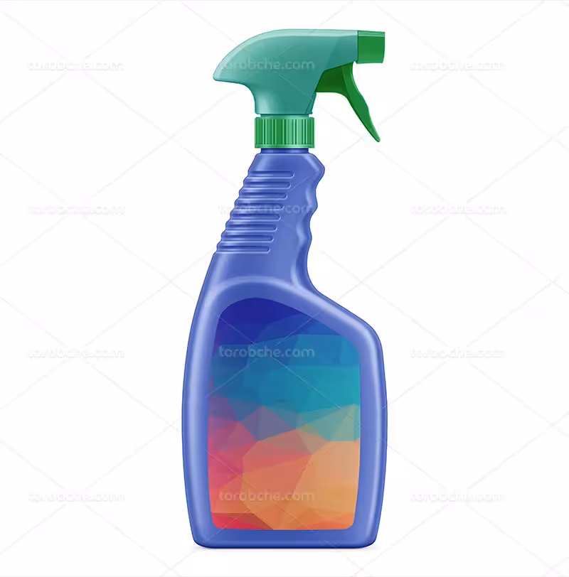 موکاپ PSD اسپری شوینده | گرافیک با طعم تربچه