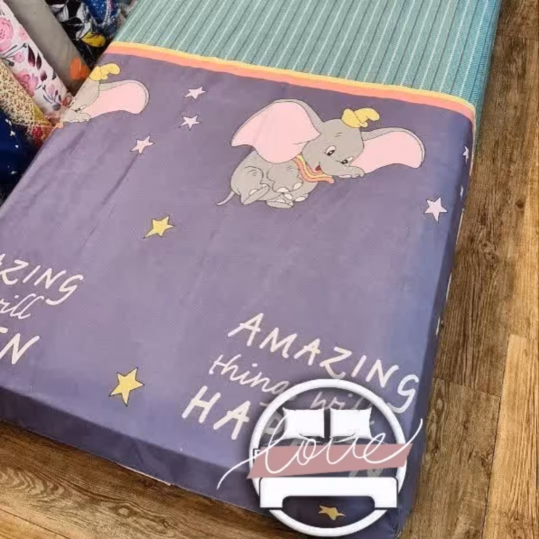 ملحفه کشدار یک نفره همراه با روبالشتی پسرانه 