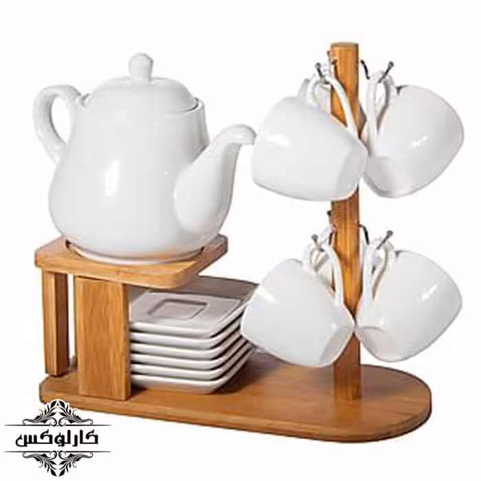 استند و آویز ست فنجان بدون جای قوری (طرح سفارشی)