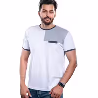تیشرت مردانه E104 برساد رنگ سفید سایز M