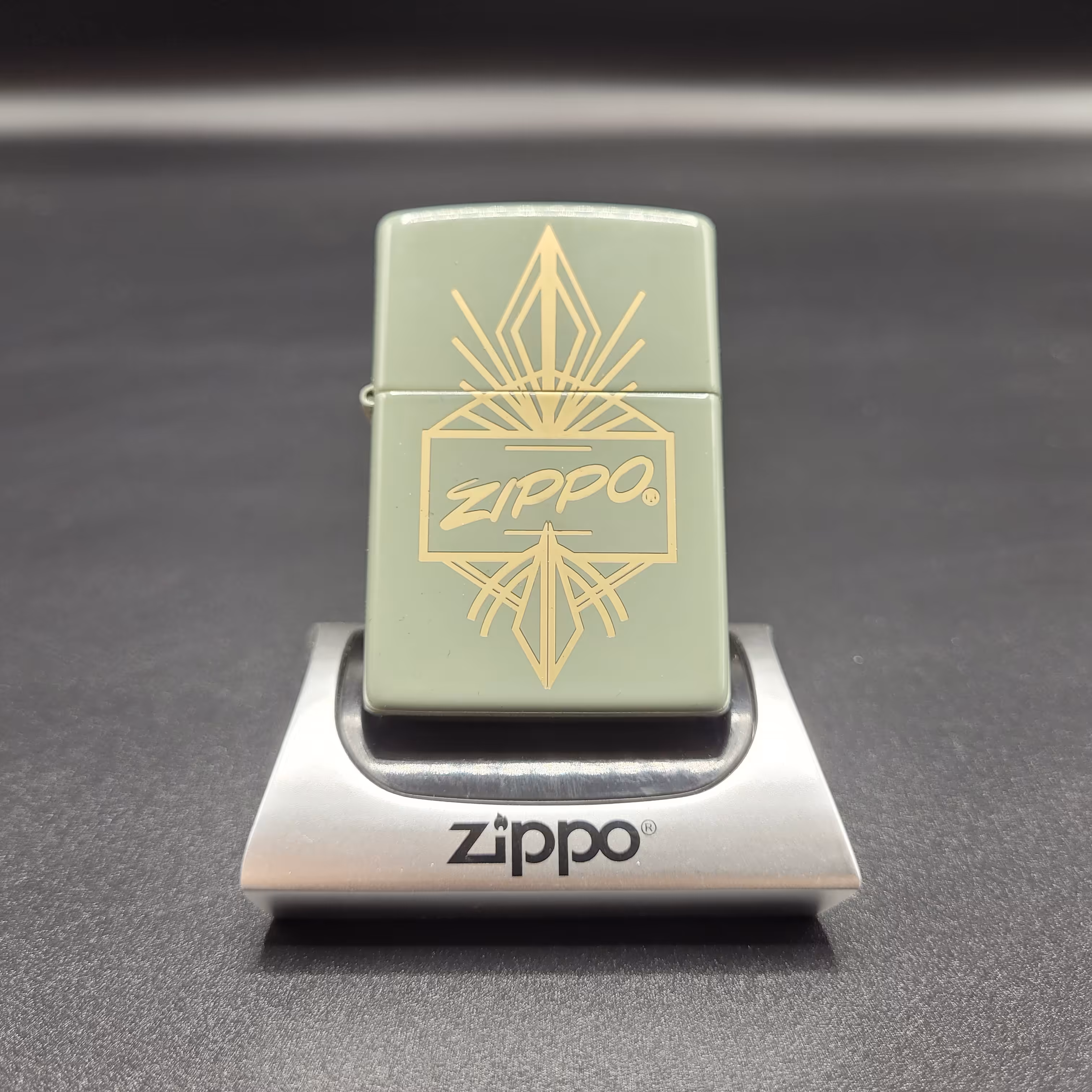 فندک زیپواورجینال طوسی کلاسیک