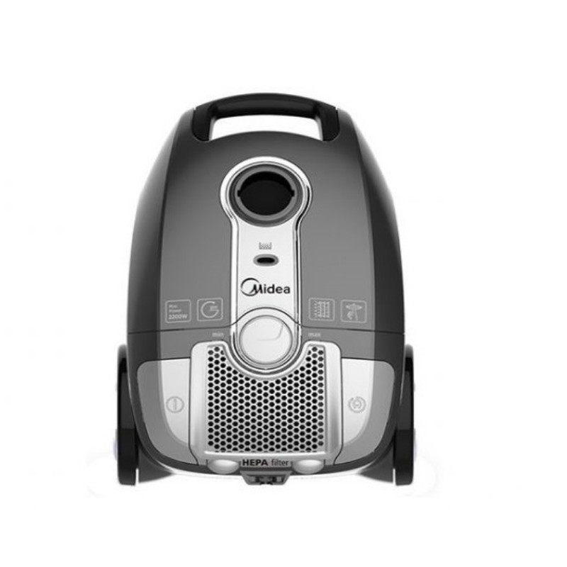 جاروبرقی میدیا2200وات بابرق220ولت مدلR12A محصول شرکت میدیا خارجی نگاه نوک مدادی نقره ای