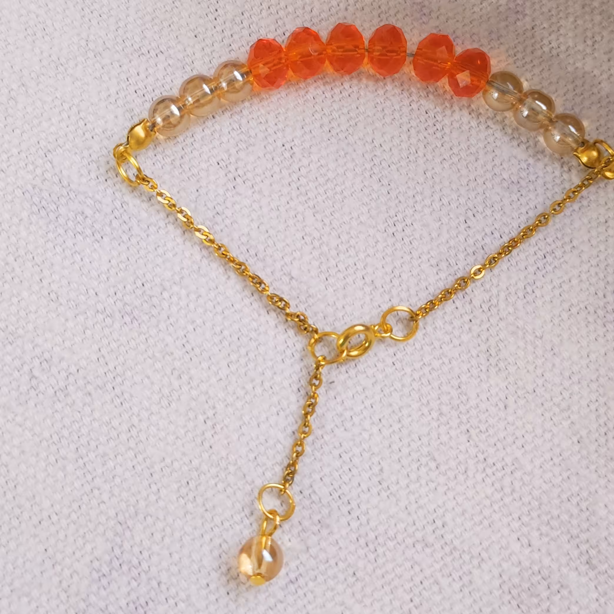 دستبند کریستال و زنجیری زیبا و خاص زنانه و دخترانه مناسب پشت ساعت و به صورت تکی