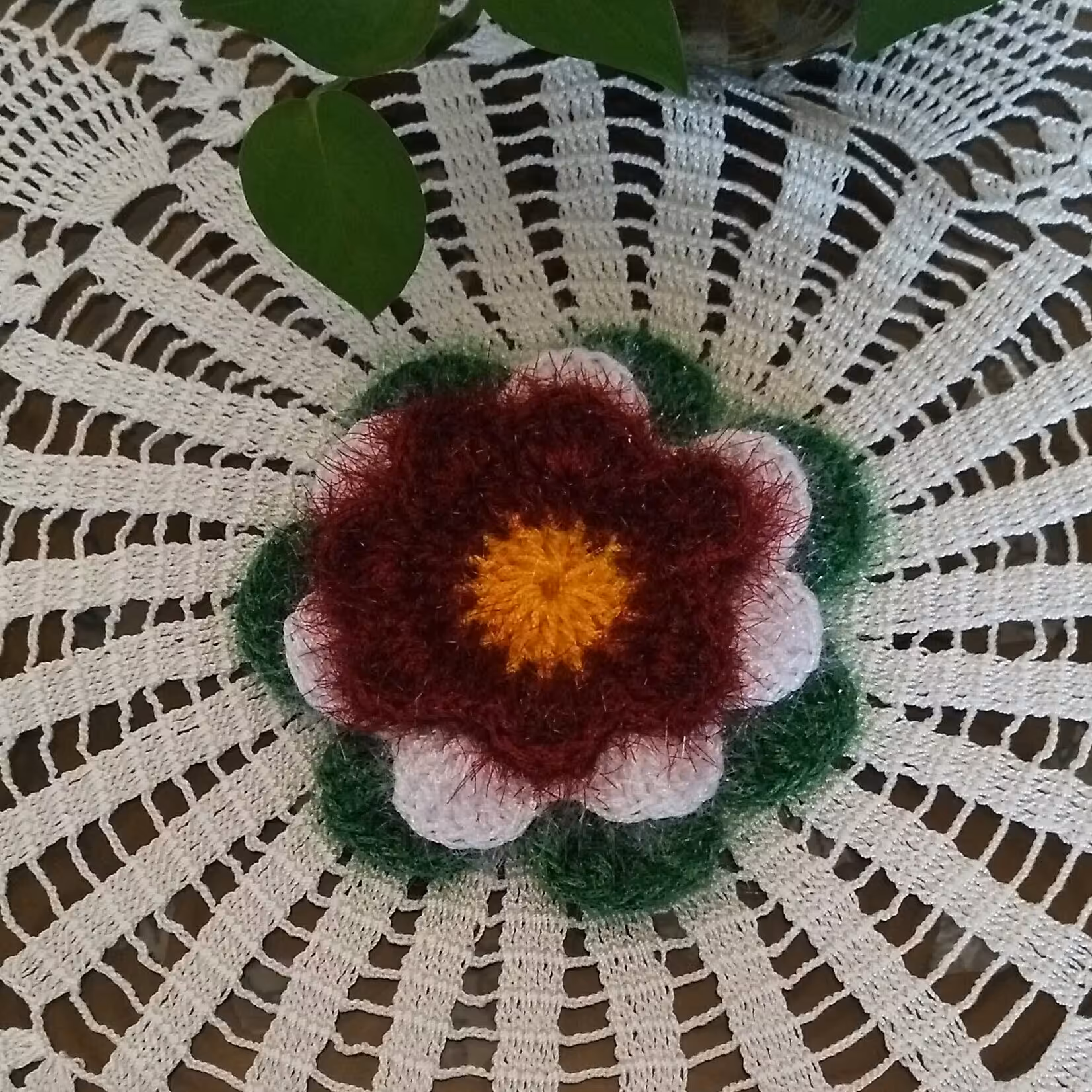 اسکاچ دست بافت با نخ سوزنی 1 عدد