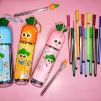 ماژیک 12 رنگ استوانه ای طرح هویج