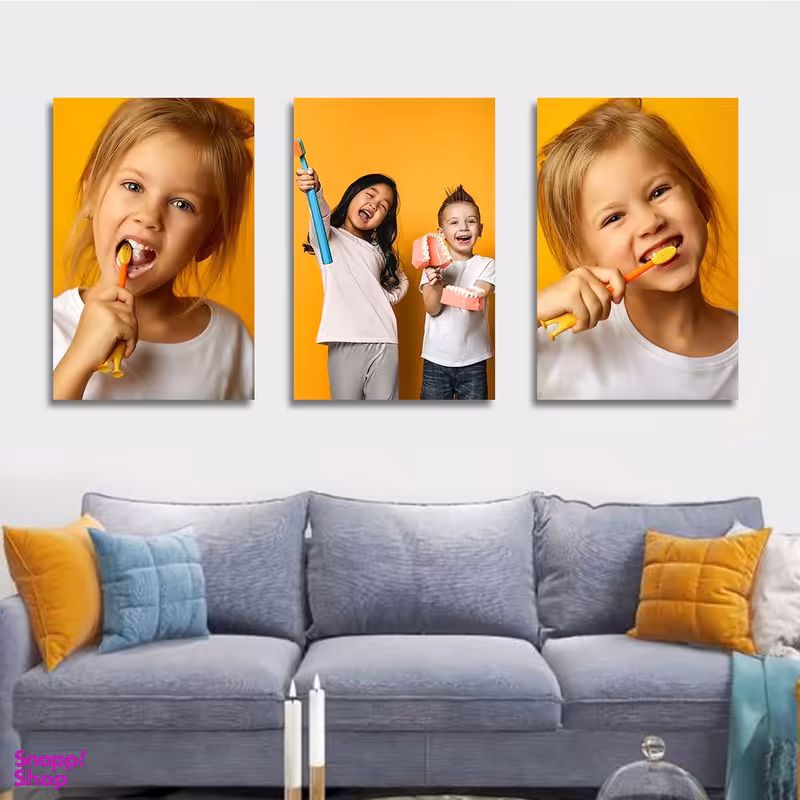 تابلو شاسی بکلیت طرح دندانپزشکی و سلامت دهان و دندان مدل SH-1335 مجحموعه 3 عددی