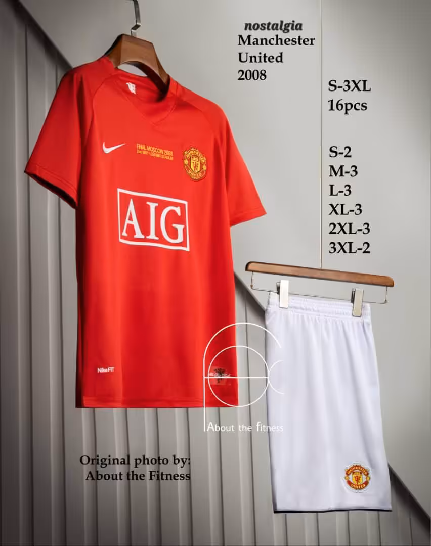 کیت اول منچستریونایتد فصل 2009-2008 (پیراهن شورت) ورژن هواداری