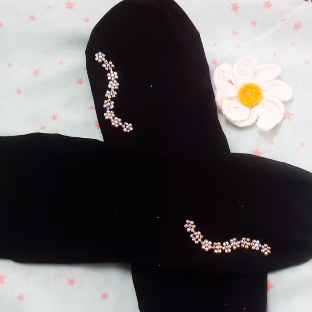 جوراب نگین دار  جنس پریزن ضخیم 