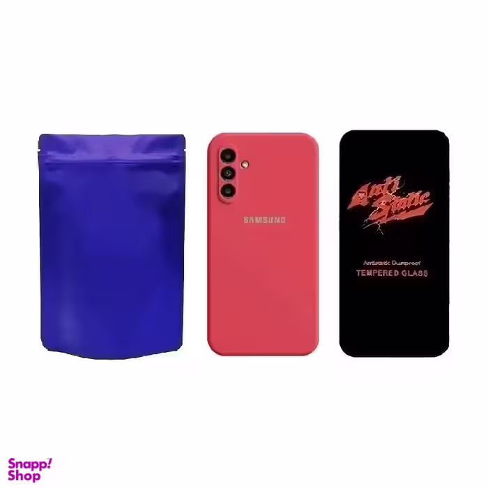 کاور گوشی موبایل مدل M-B Silicon و محافظ صفحه نمایش Anti Static مناسب برای سامسونگ Galaxy A54