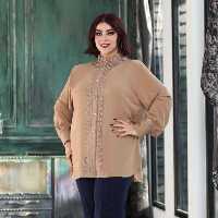 شومیز مجلسی سایز بزرگ مدل اطلس