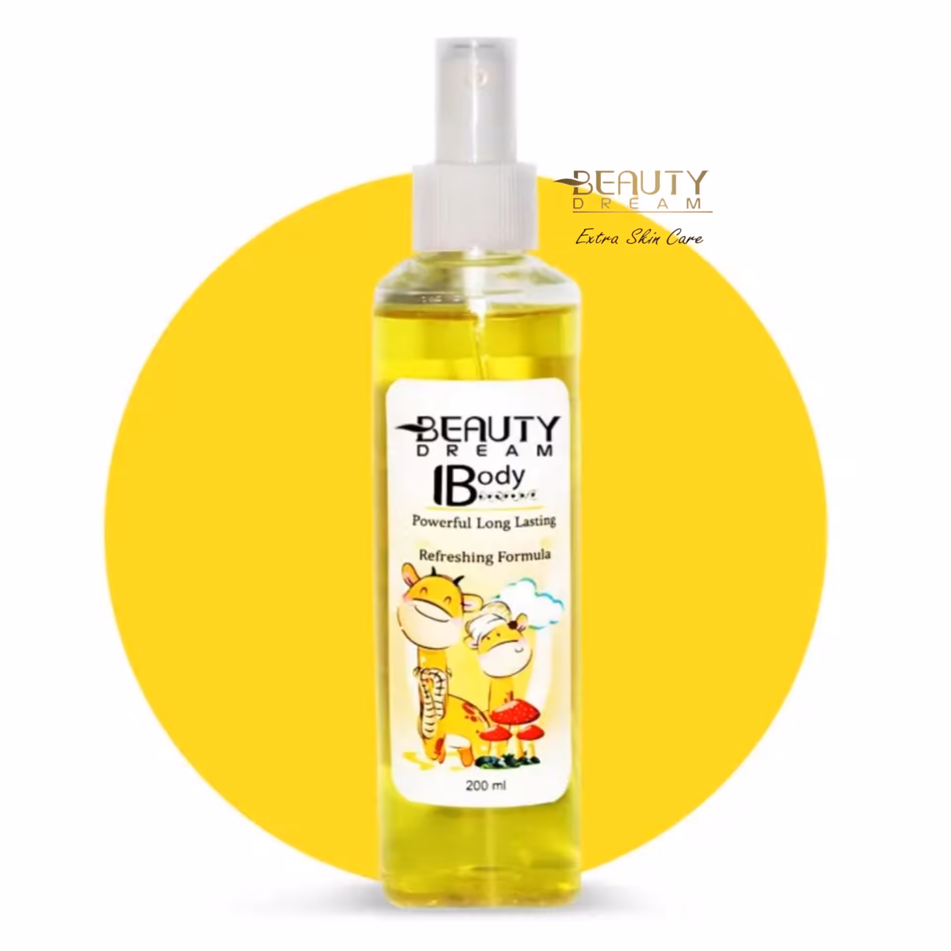 بادی پرفیوم و اسپری خوشبو کننده بدن  طرح زرافه  200 میل